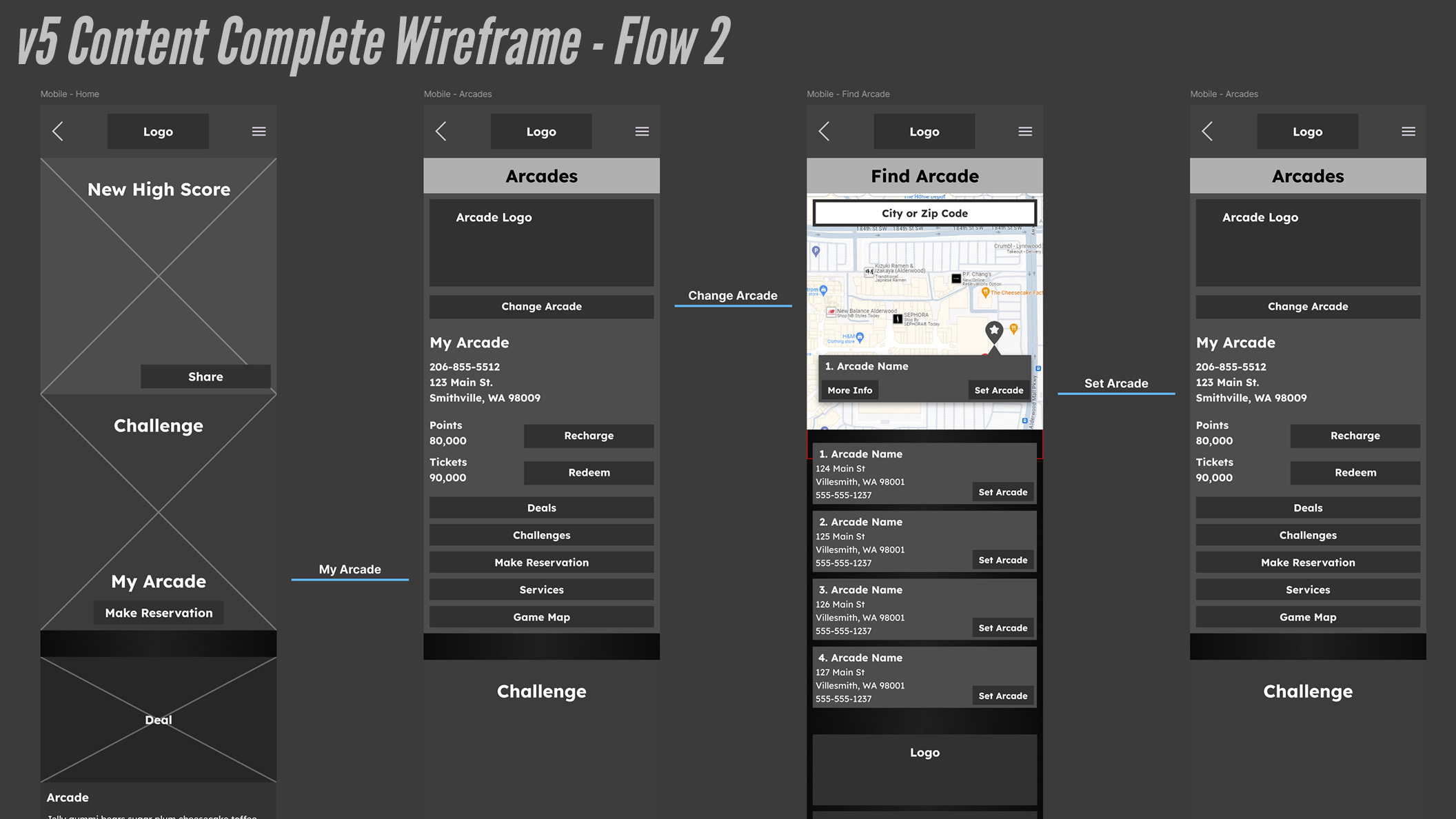 v5 Wireframe, Flow 2